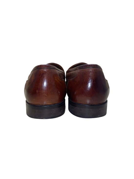 Johnston & Murphy Men’s Brown Leather Tassel Woven Loafers Dress Shoes Size 12M main image 6